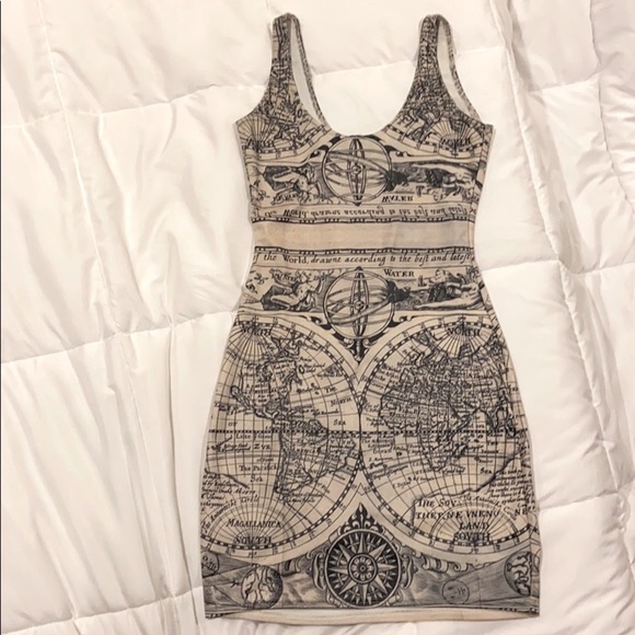 Small Blackmilk Ancient Maps Dress - Picture 2 of 4